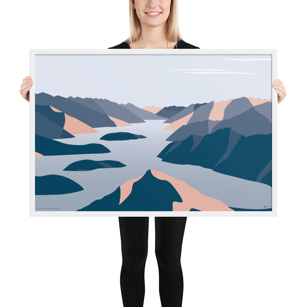 ROY'S PEAK, Lake Wanaka, New Zealand Modern Mountain Art Print