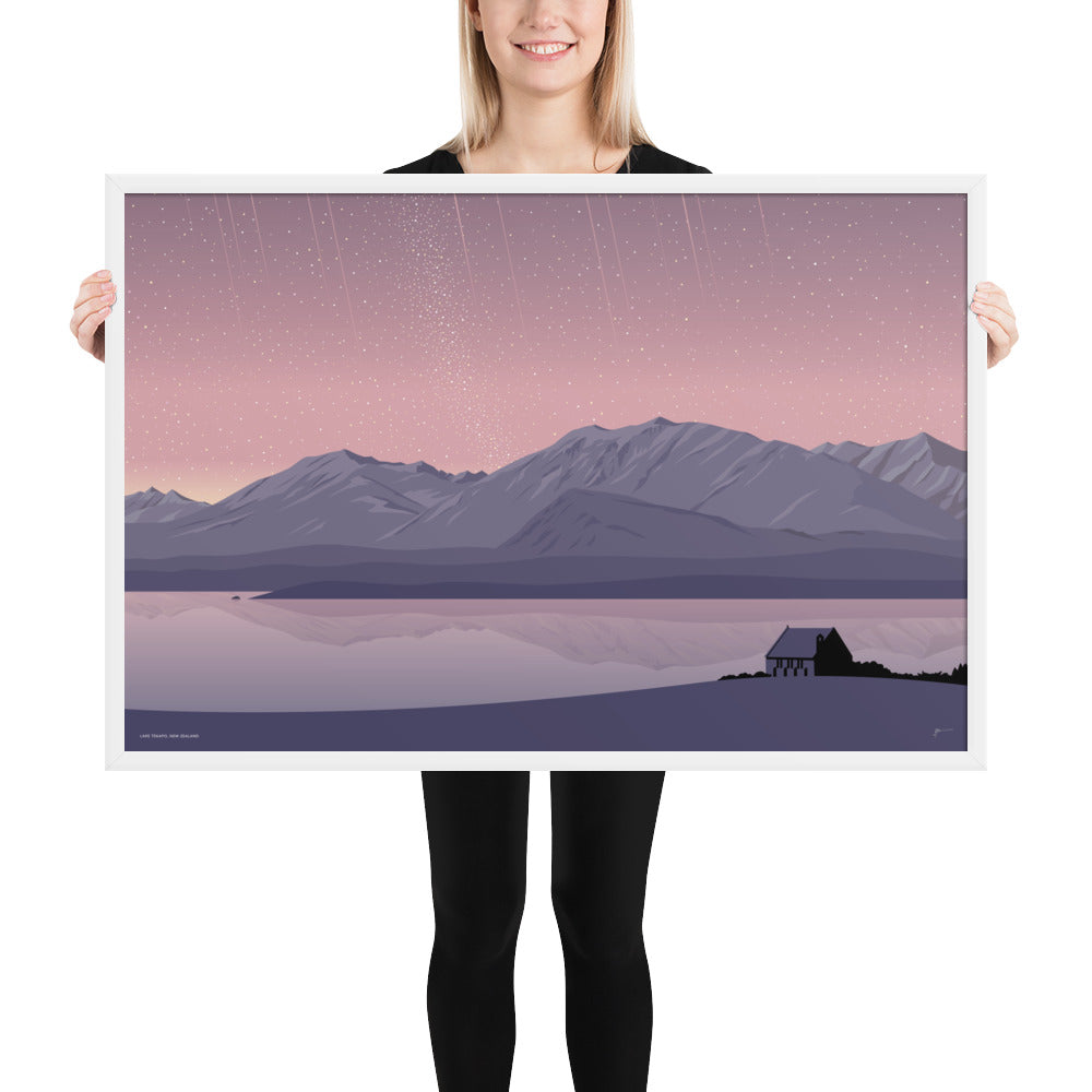 Lake Tekapo Night Sky, New Zealand Art Print