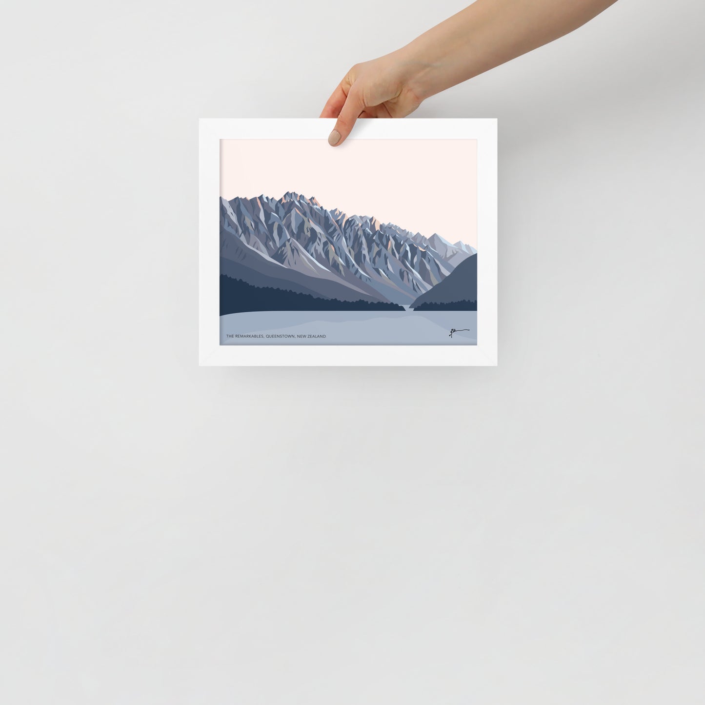 Remarkables Mountains Twilight, Queenstown, New Zealand Art Print