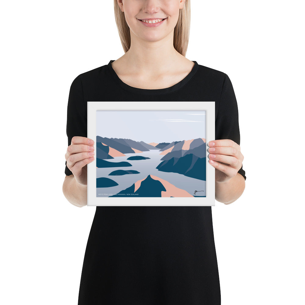 ROY'S PEAK, Lake Wanaka, New Zealand Modern Mountain Art Print