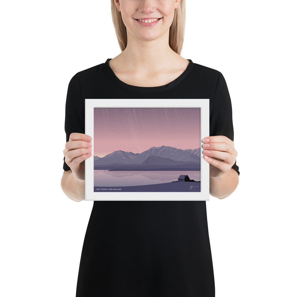 Lake Tekapo Night Sky, New Zealand Art Print