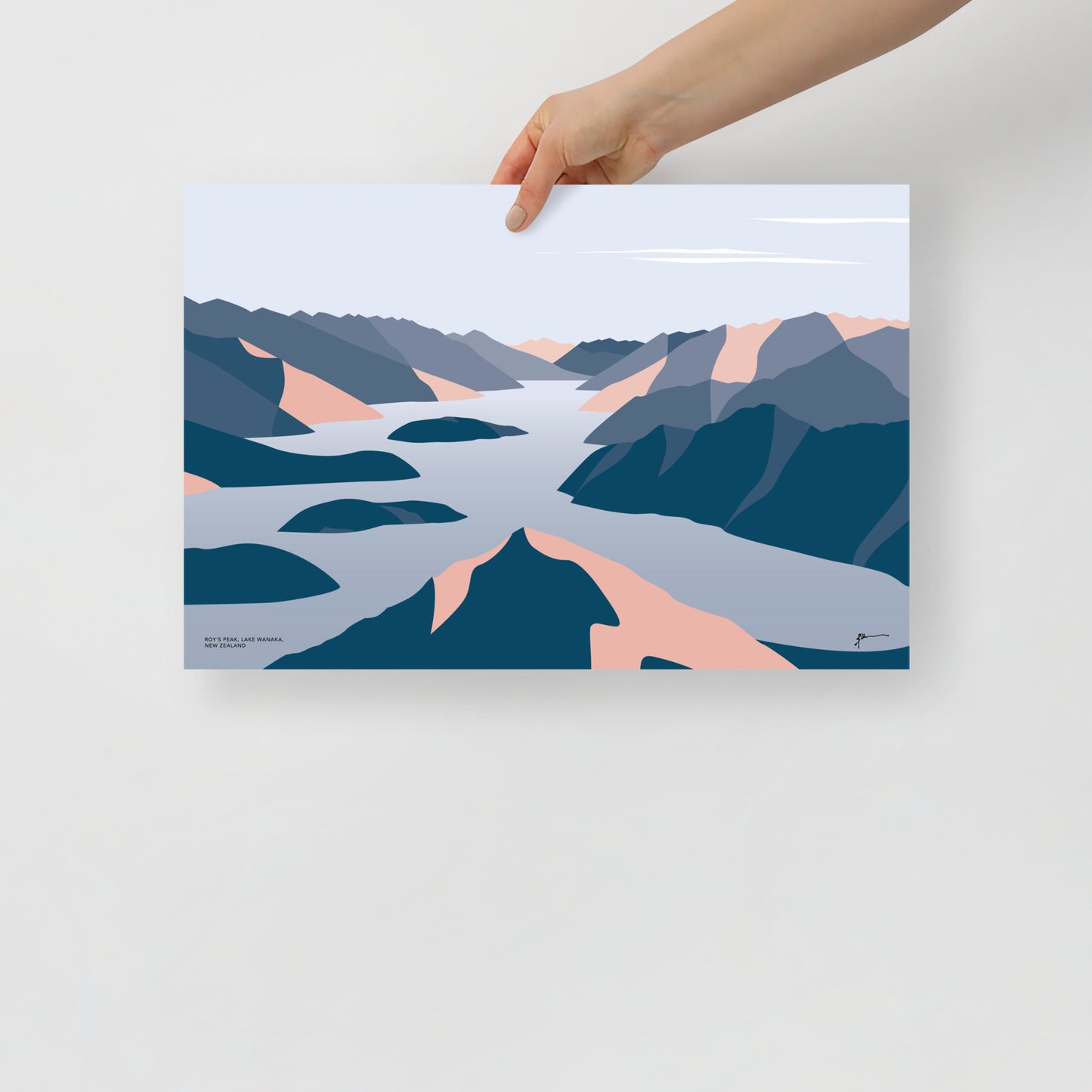 ROY'S PEAK, Lake Wanaka, New Zealand Modern Mountain Art Print