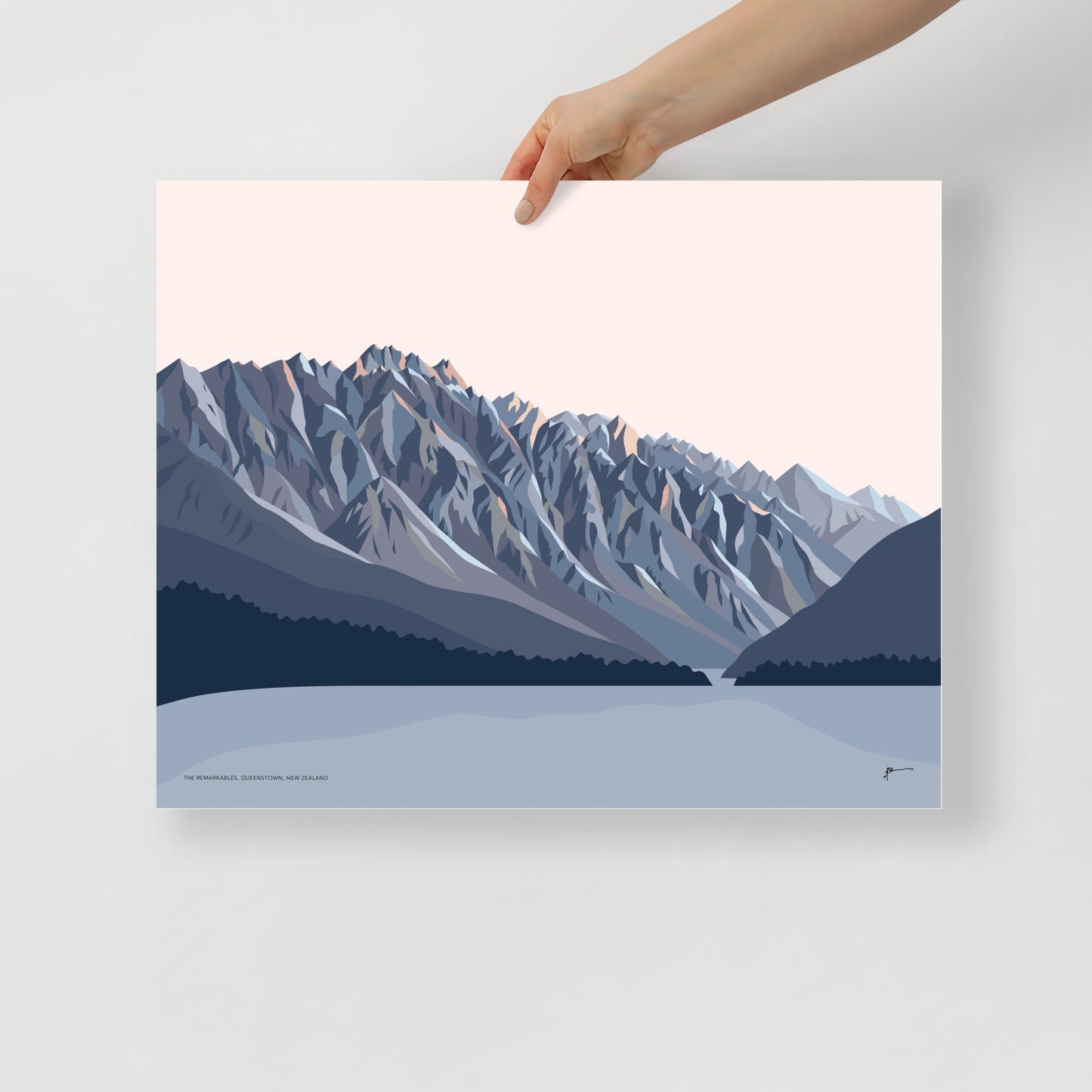 Remarkables Mountains Twilight, Queenstown, New Zealand Art Print