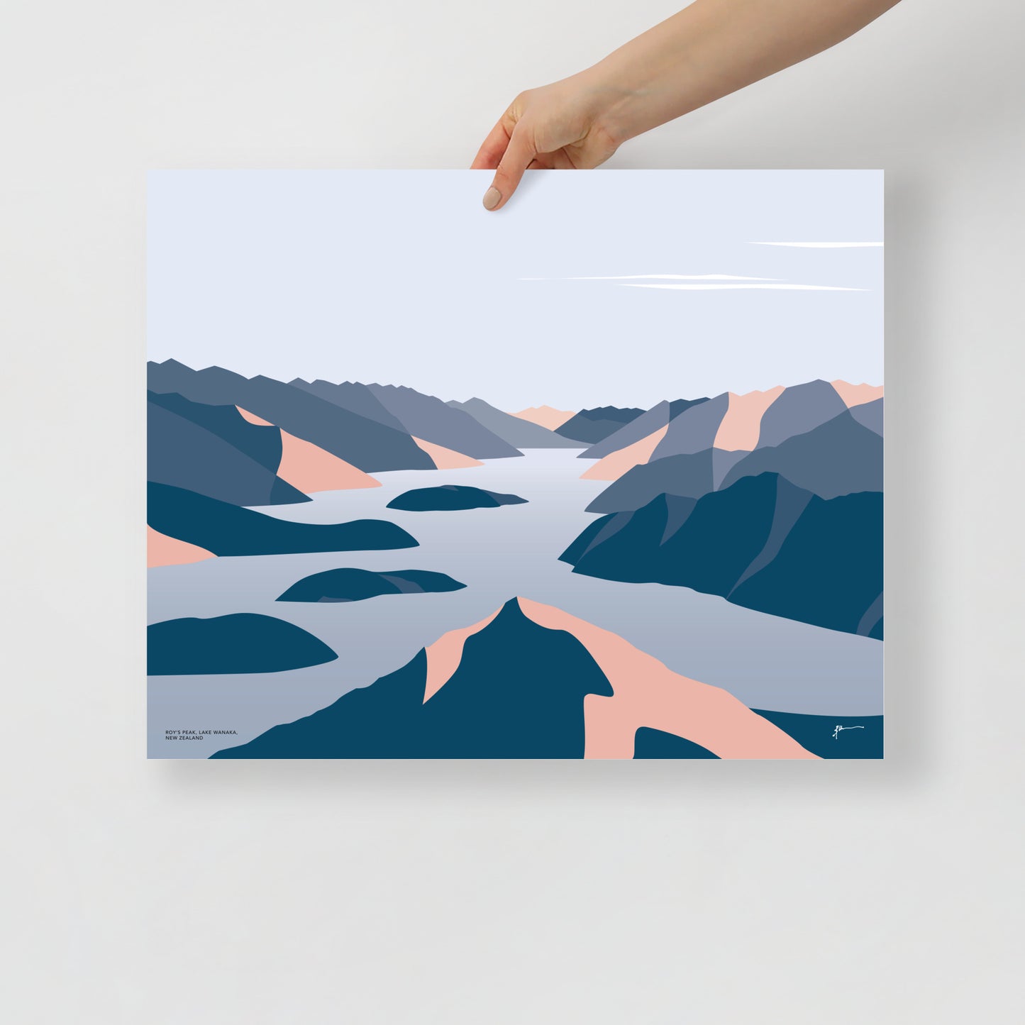 ROY'S PEAK, Lake Wanaka, New Zealand Modern Mountain Art Print