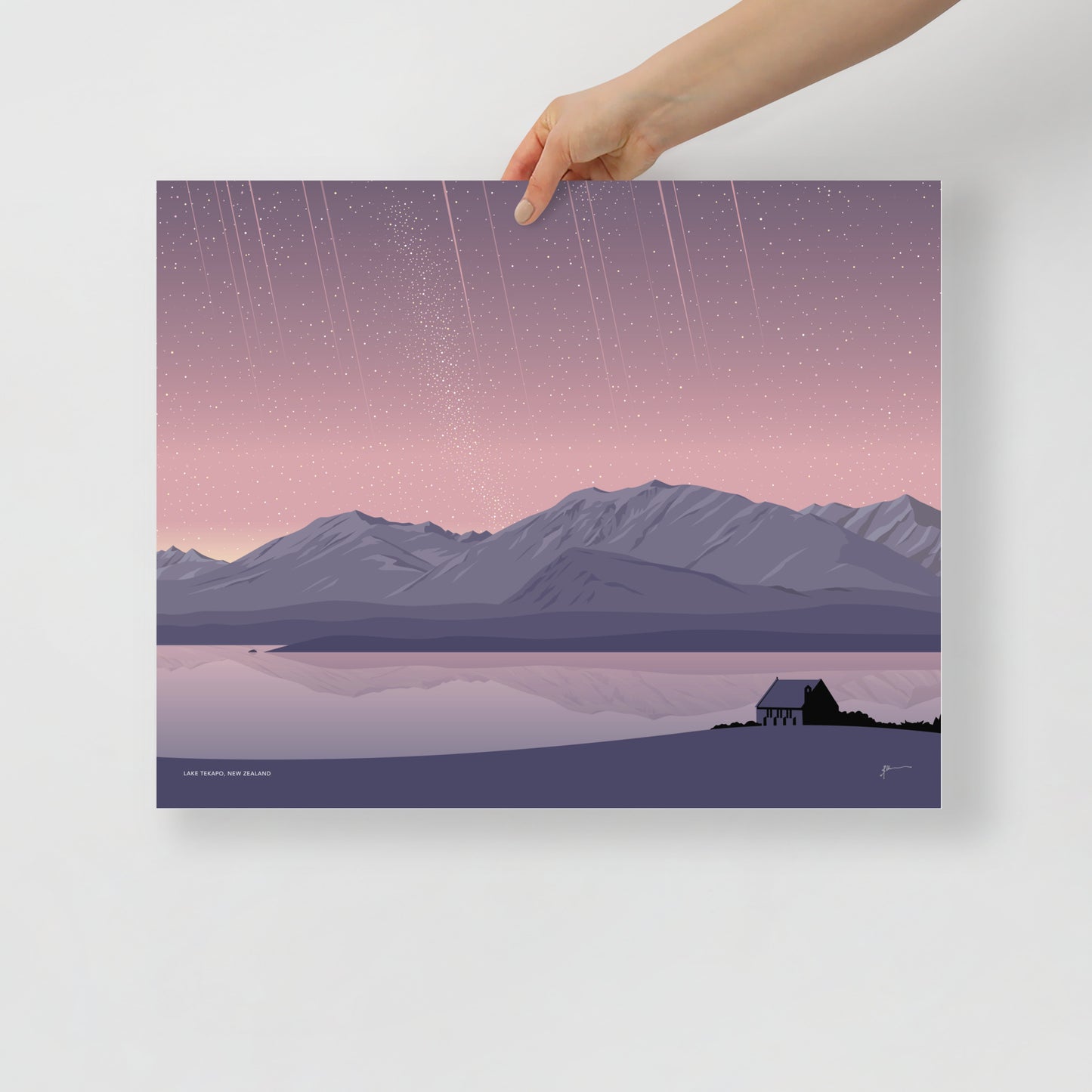 Lake Tekapo Night Sky, New Zealand Art Print