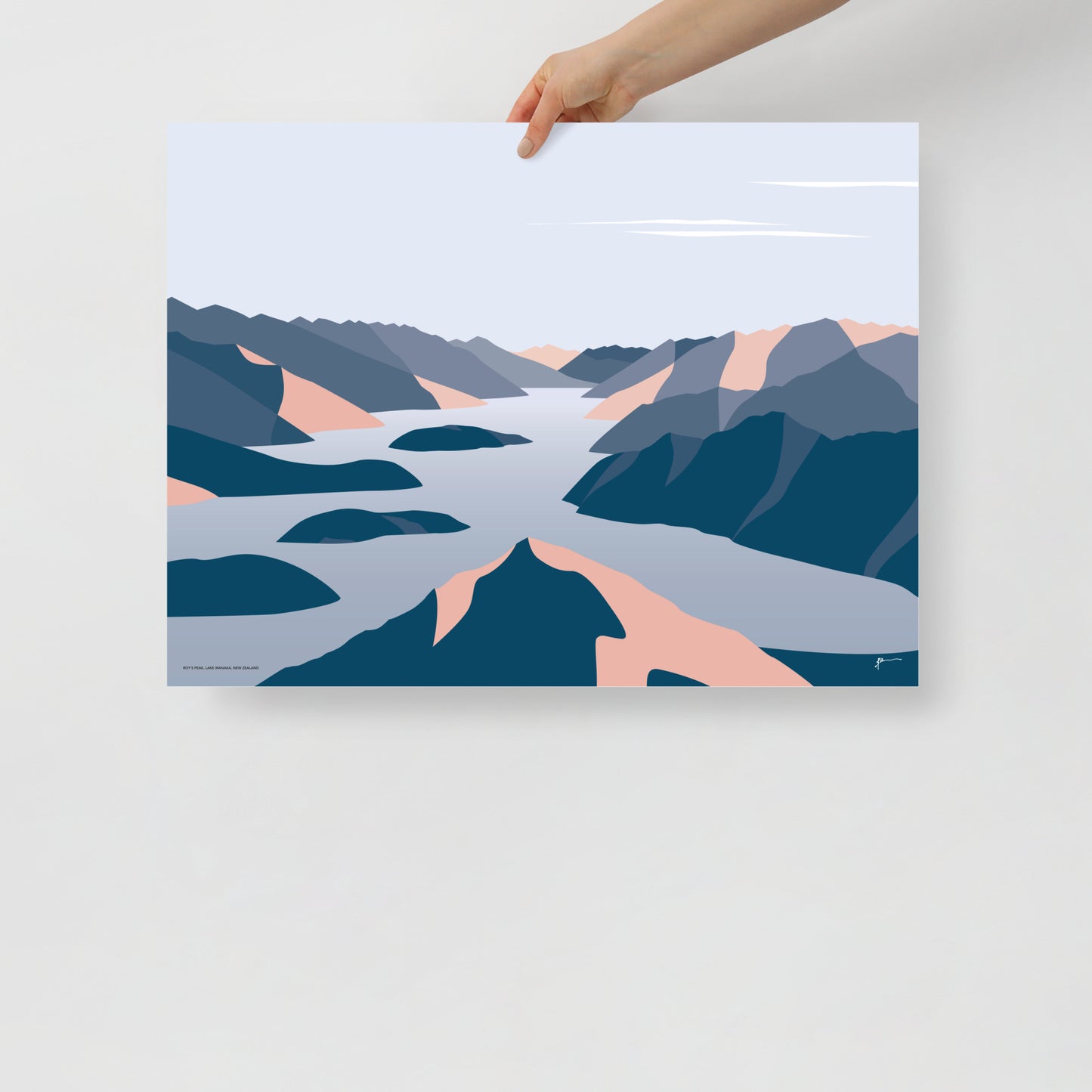 ROY'S PEAK, Lake Wanaka, New Zealand Modern Mountain Art Print