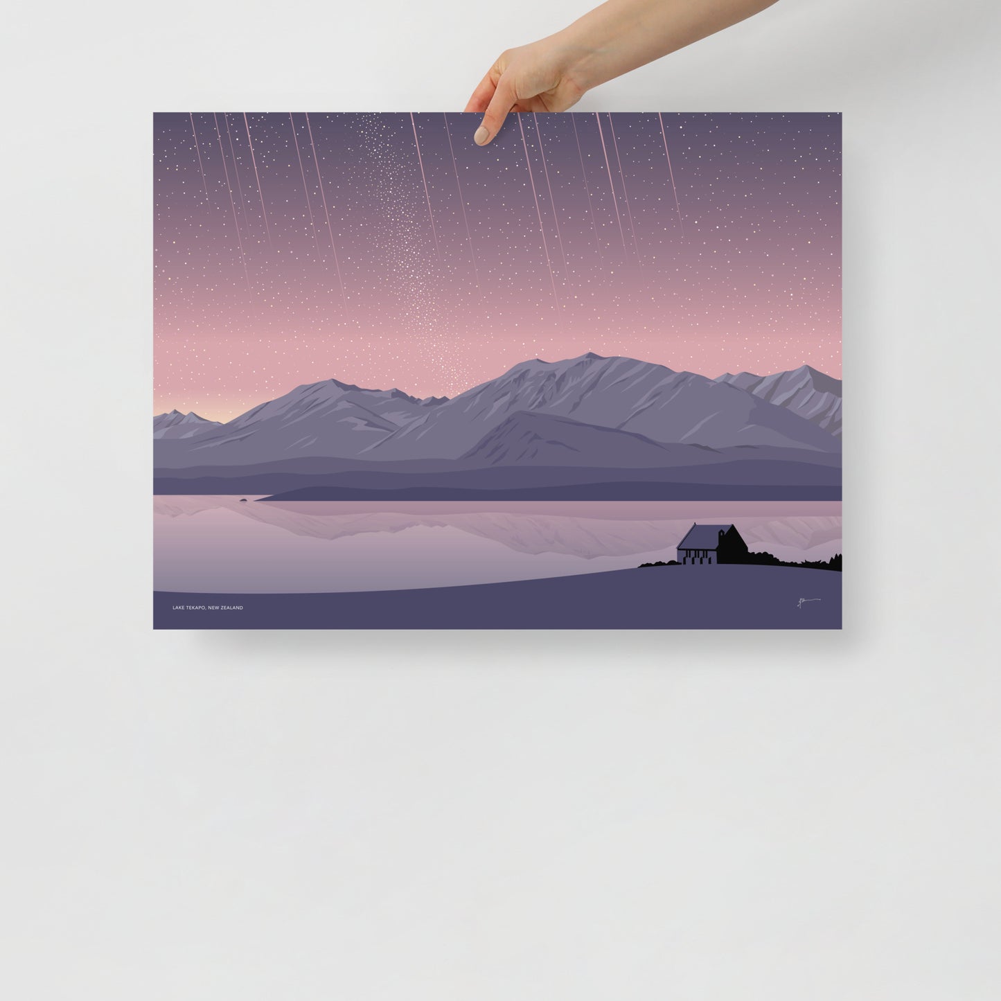 Lake Tekapo Night Sky, New Zealand Art Print