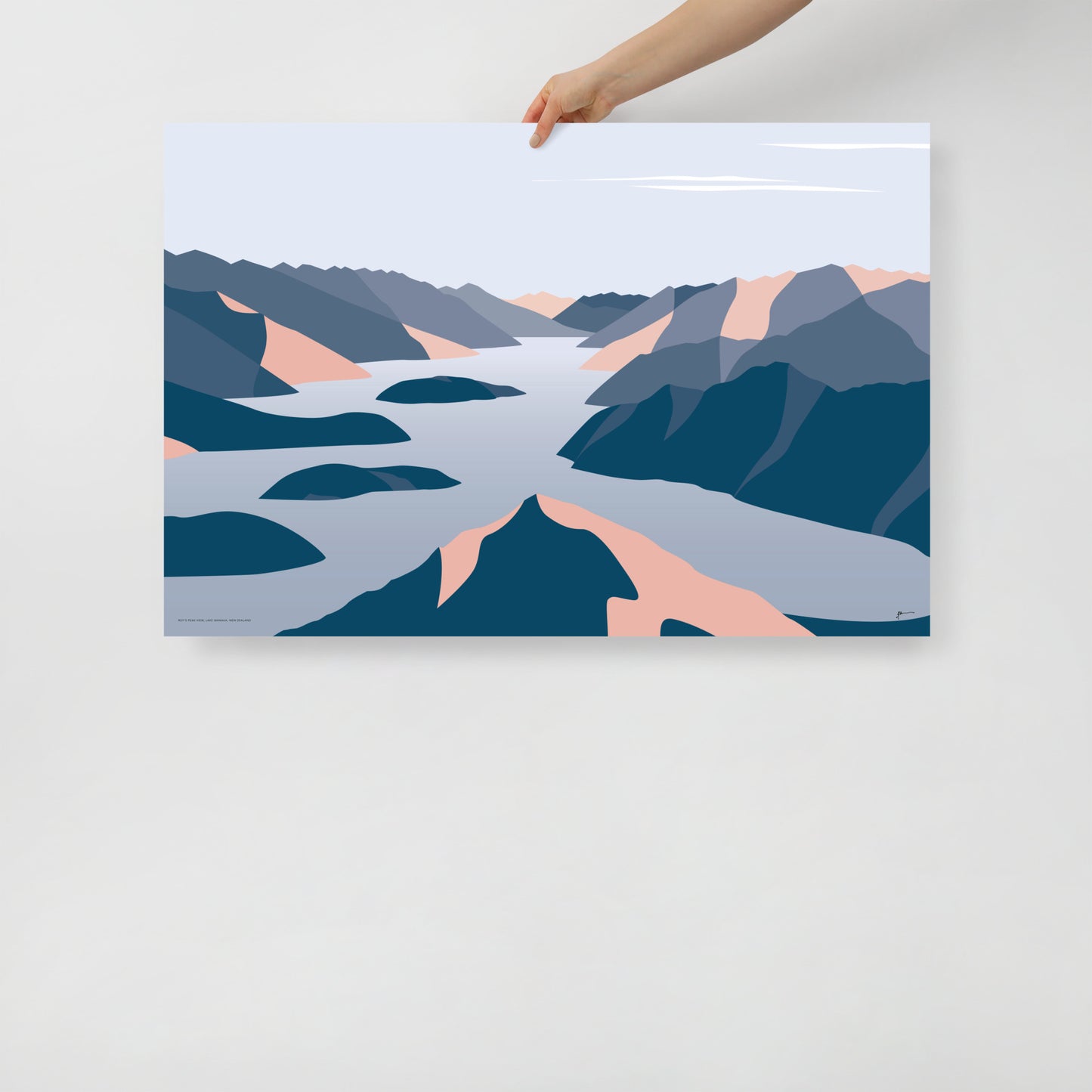 ROY'S PEAK, Lake Wanaka, New Zealand Modern Mountain Art Print