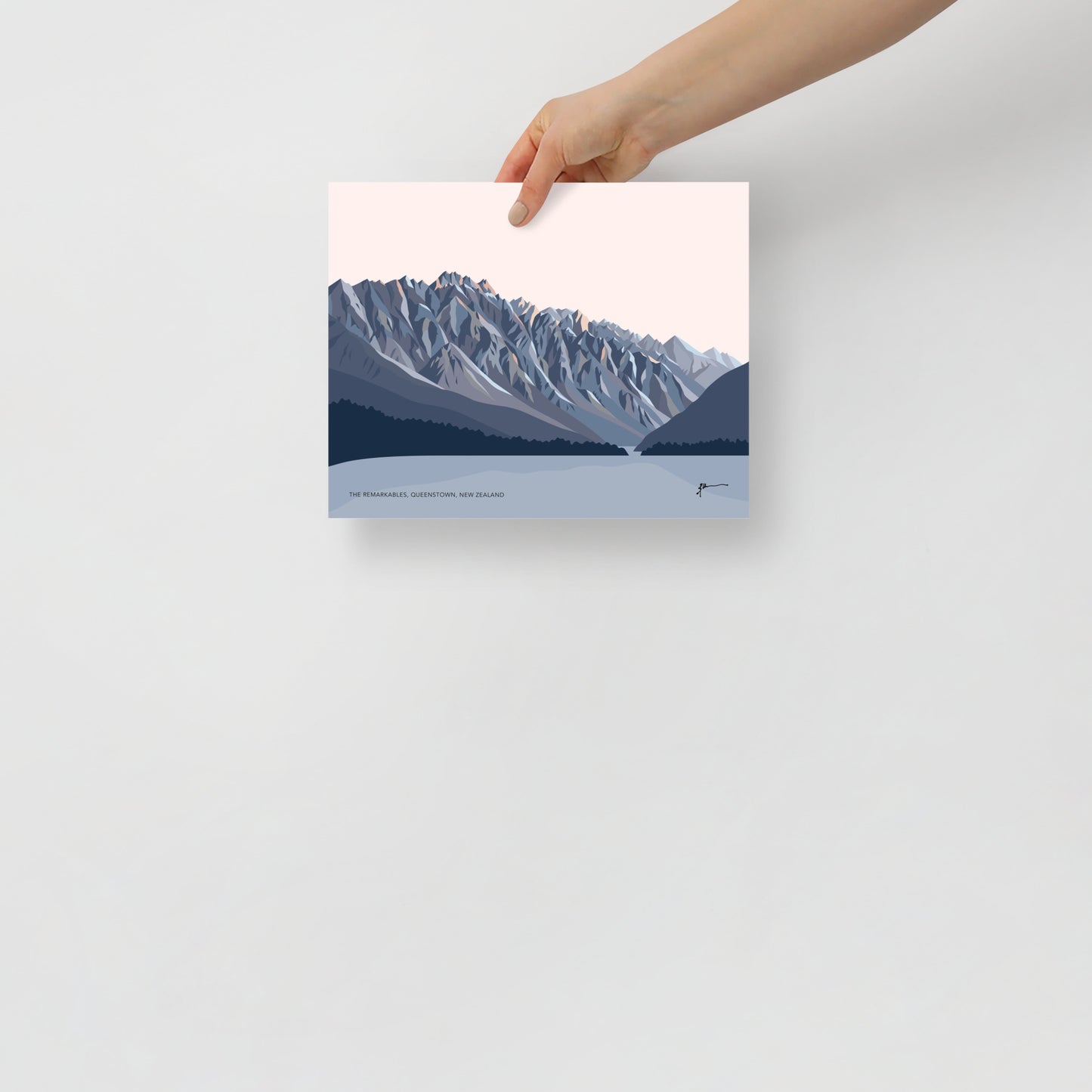 Remarkables Mountains Twilight, Queenstown, New Zealand Art Print