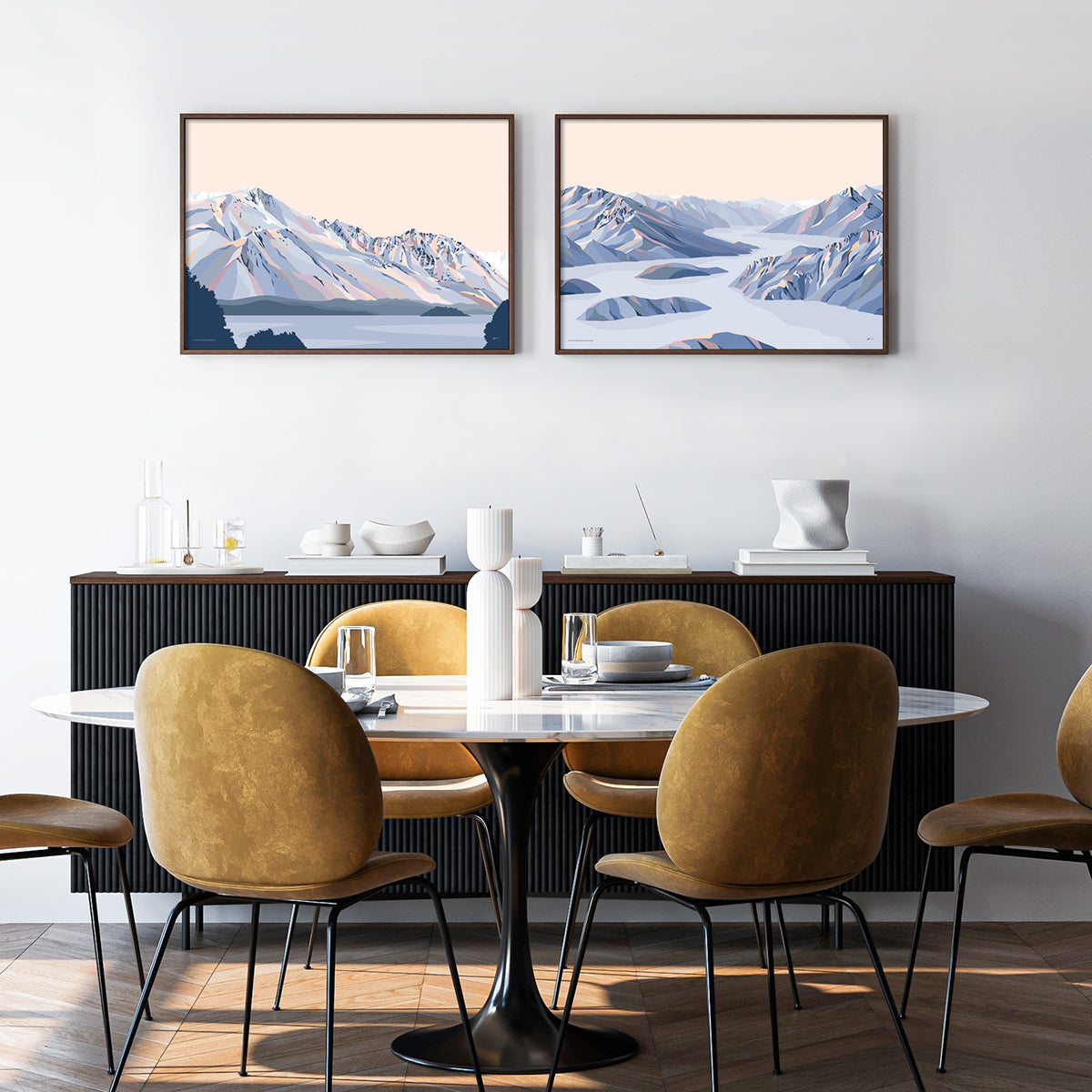 Roy's Peak Hike, Lake Wānaka, New Zealand Modern Mountain Art Print (no white border)