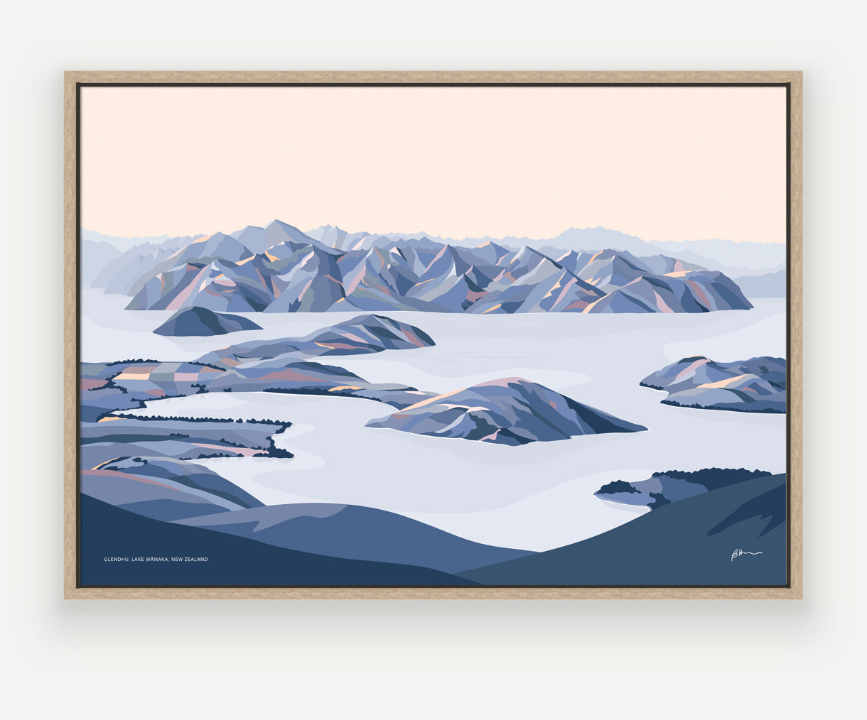 GLENDHU, LAKE WANAKA, NEW ZEALAND Art Print