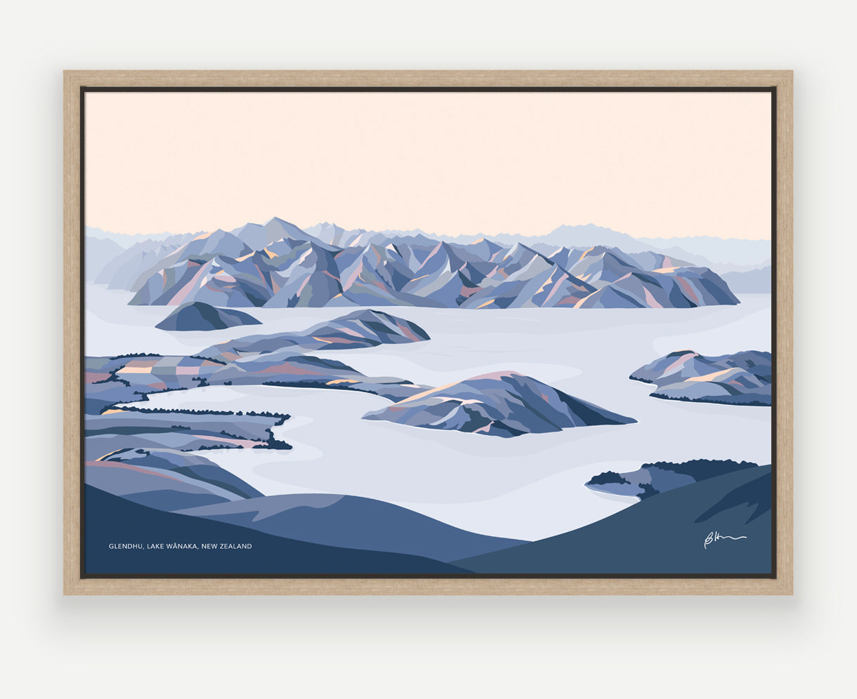 GLENDHU, LAKE WANAKA, NEW ZEALAND Art Print