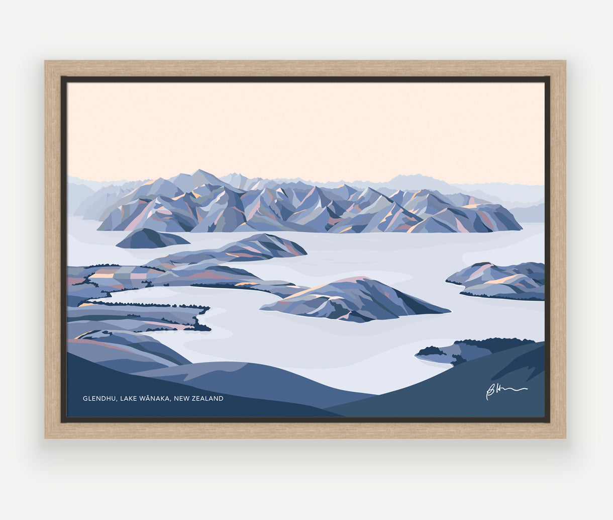 GLENDHU, LAKE WANAKA, NEW ZEALAND Art Print