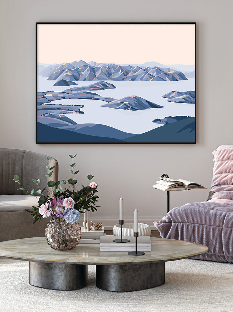 GLENDHU, LAKE WANAKA, NEW ZEALAND Art Print