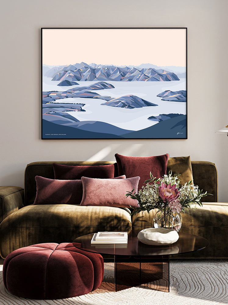 GLENDHU, LAKE WANAKA, NEW ZEALAND Art Print