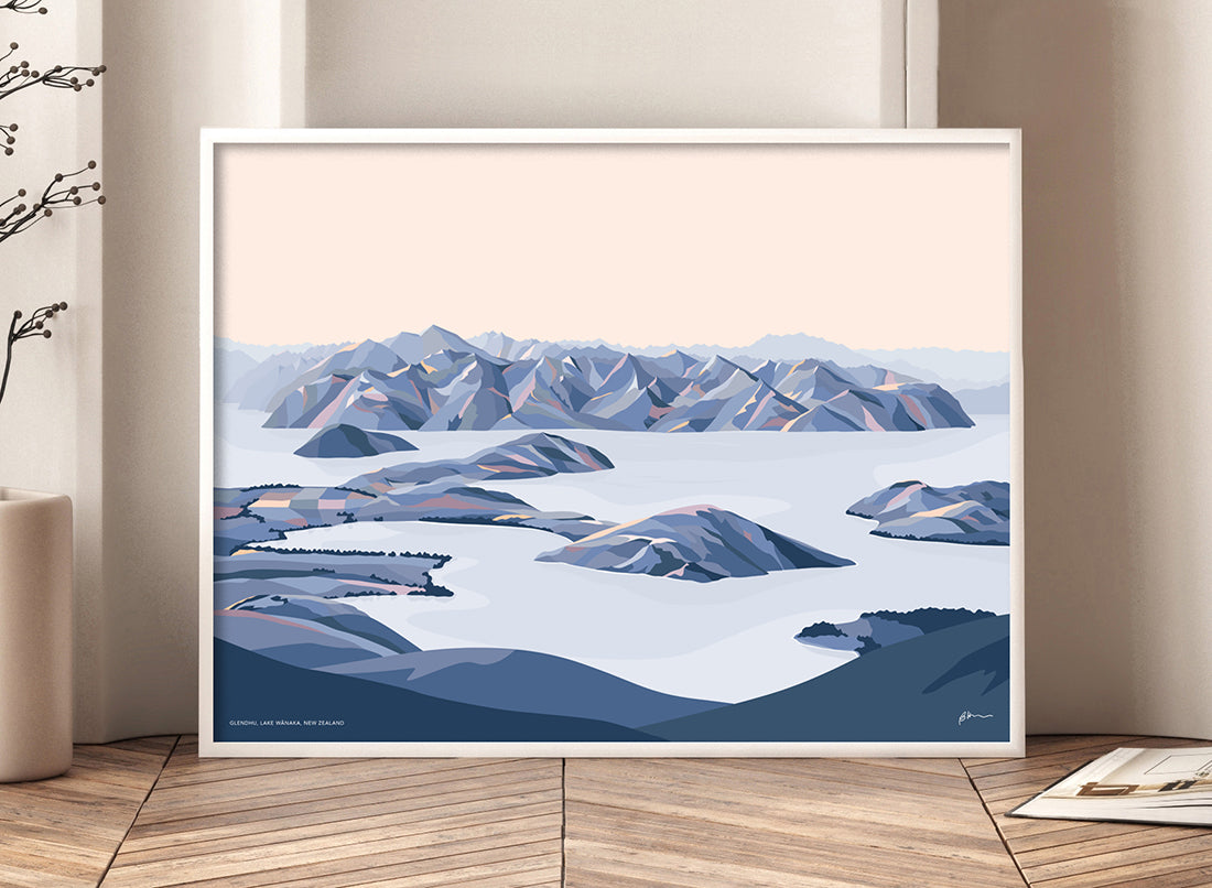 GLENDHU, LAKE WANAKA, NEW ZEALAND Art Print