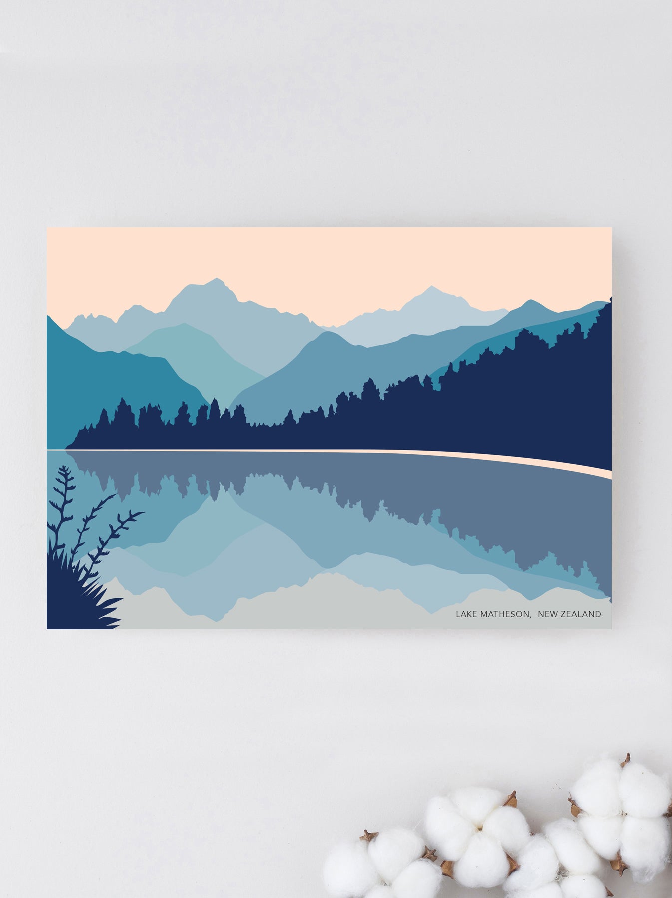 lake matheson greeting card