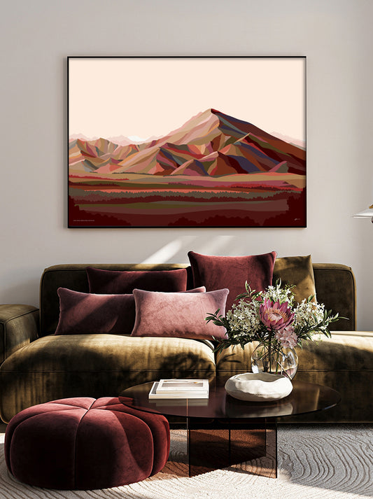 MOUNT MAUDE, WĀNAKA/HAWEA, NEW ZEALAND Art Print