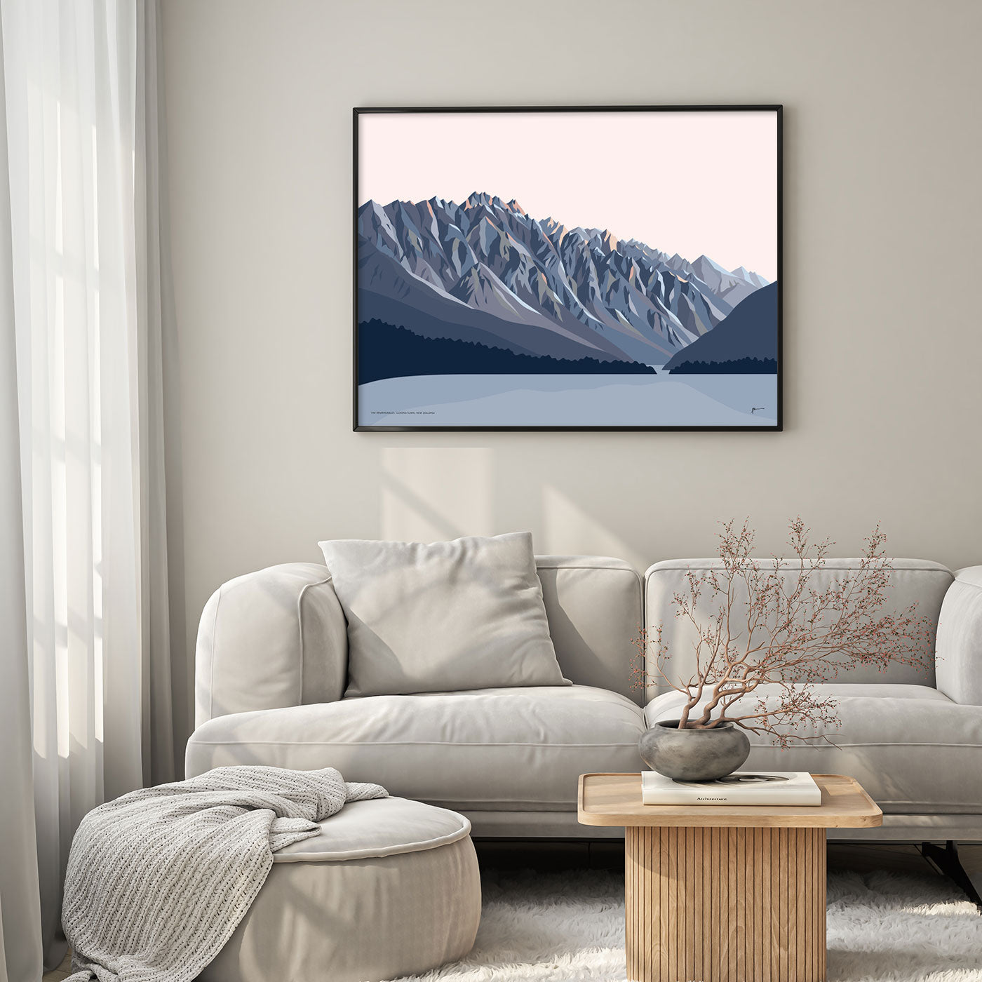 REMARKABLES MOUNTAINS QUEENSTOWN NZ ART PRINT