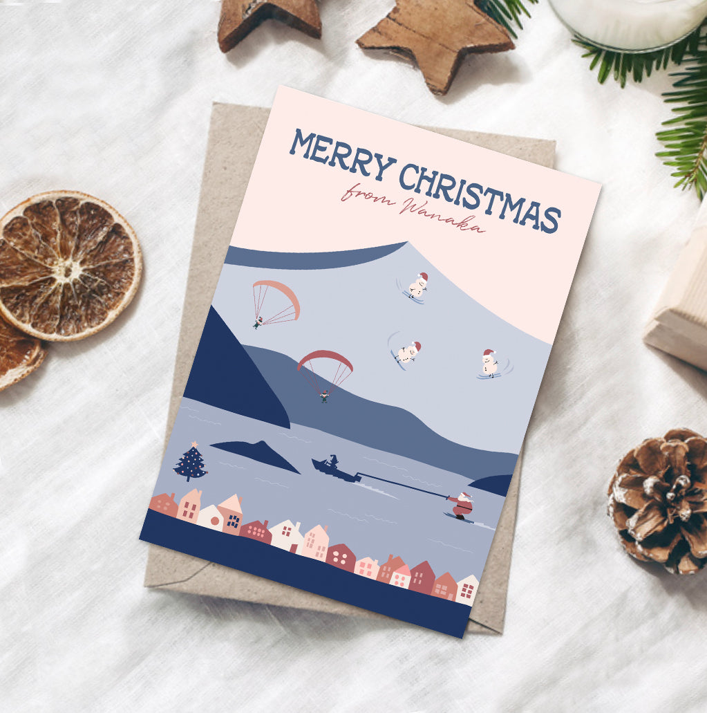 WHOLESALE XMAS Summer in Wānaka New Zealand Christmas Card