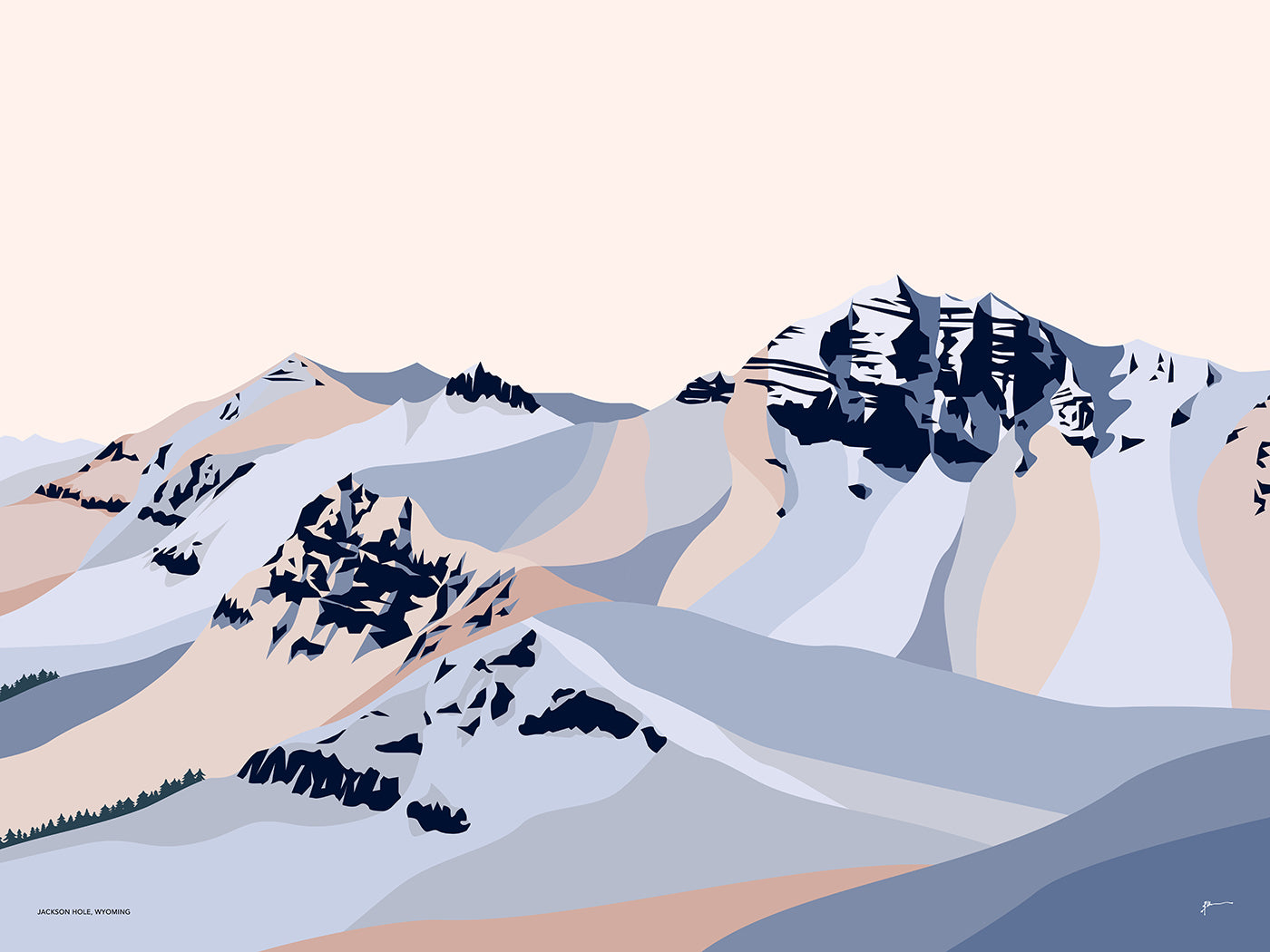 USA mountain art print