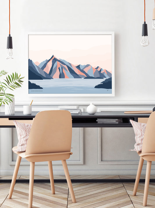 queenstown nz art print by bridget hall