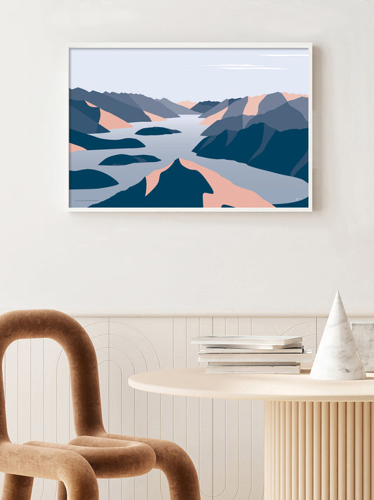 roys peak nz art print