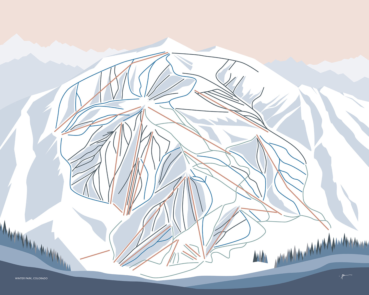 winter park colorado ski resort art