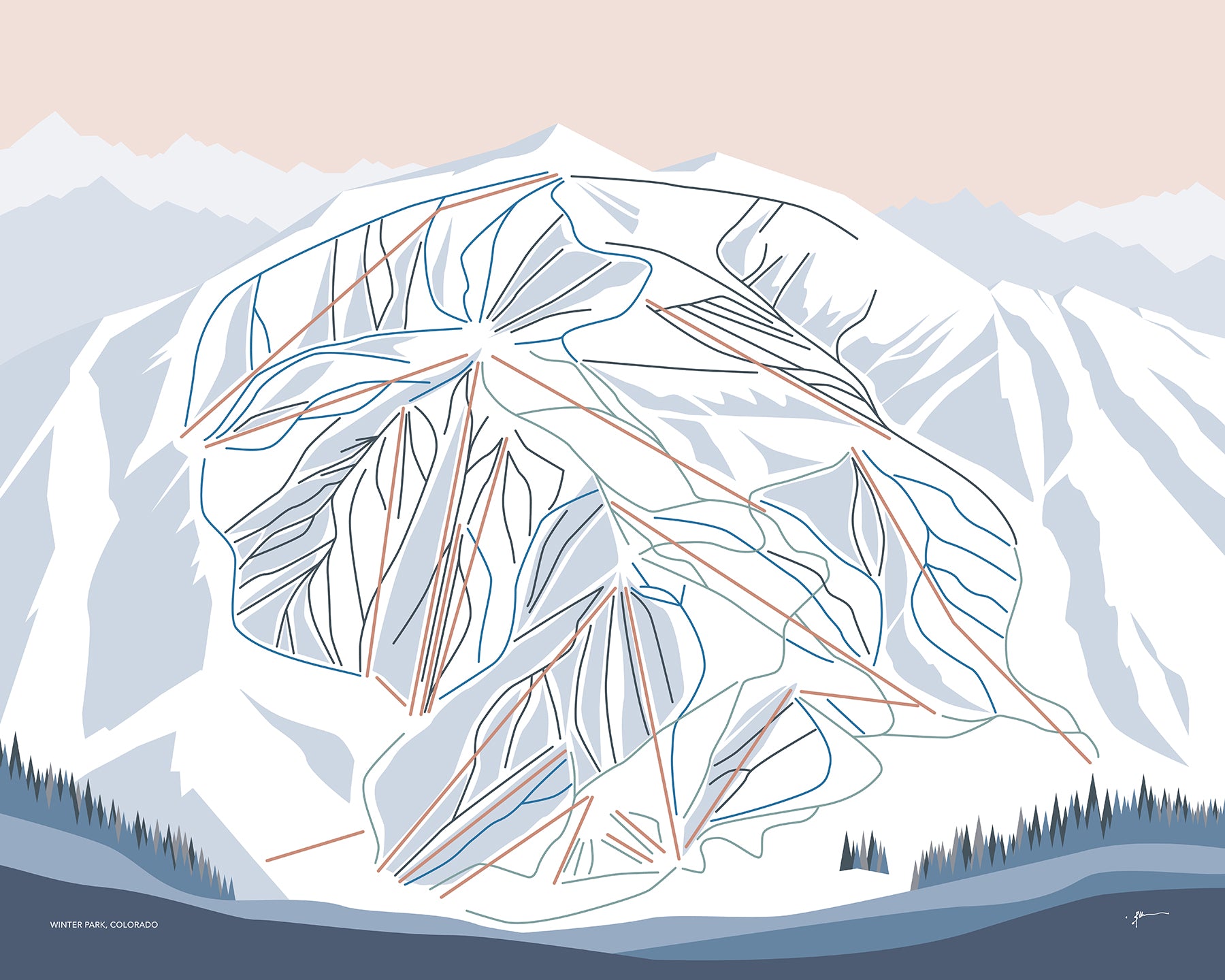 winter park colorado ski resort art