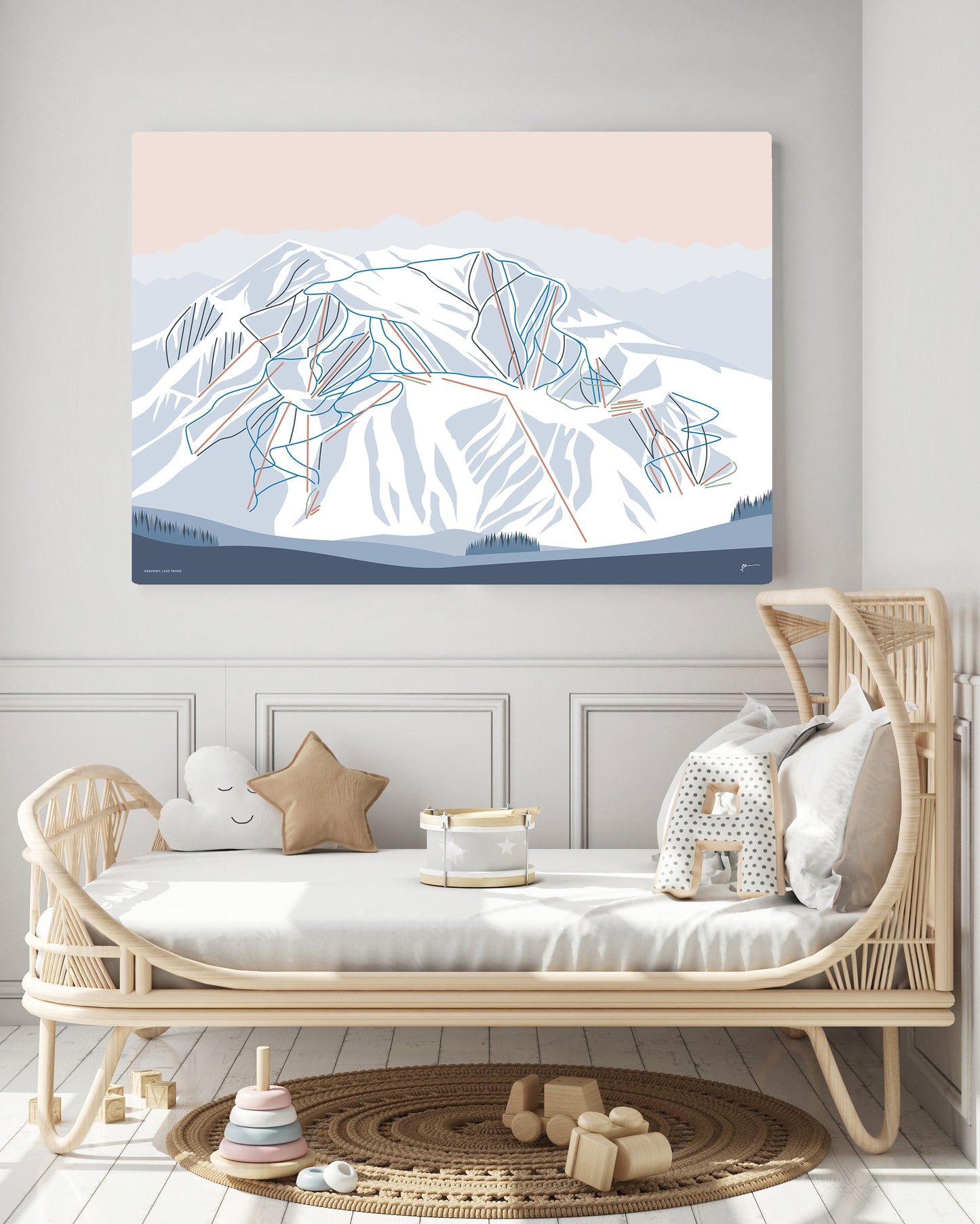 heavenly ski trails art