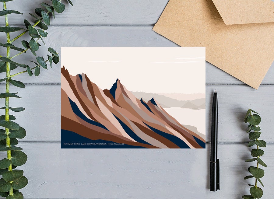 Isthmus Peak, Wanaka, New Zealand Greeting Card