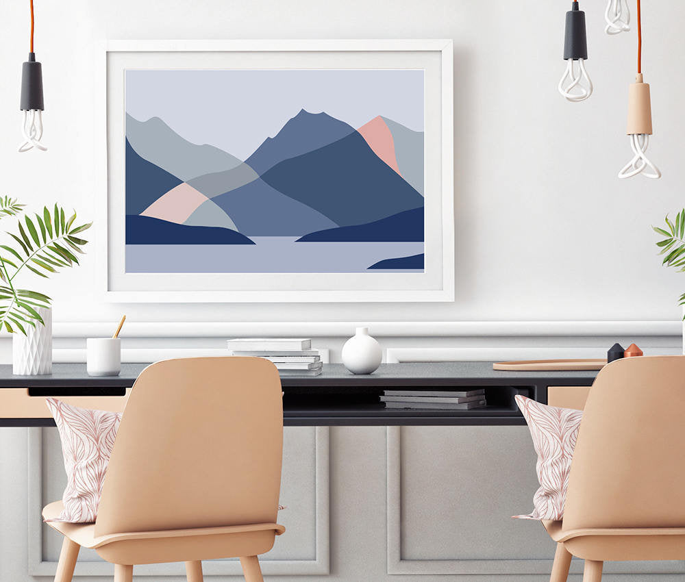 modern mountain art print