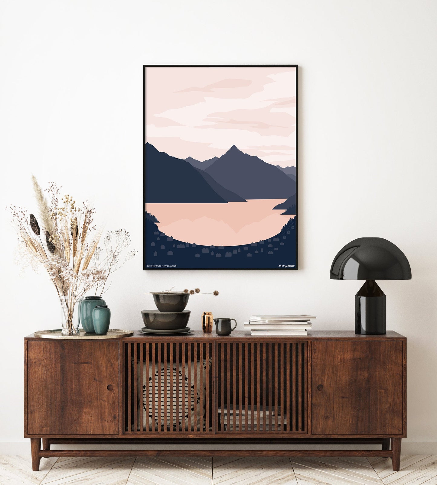 modern queenstown art print