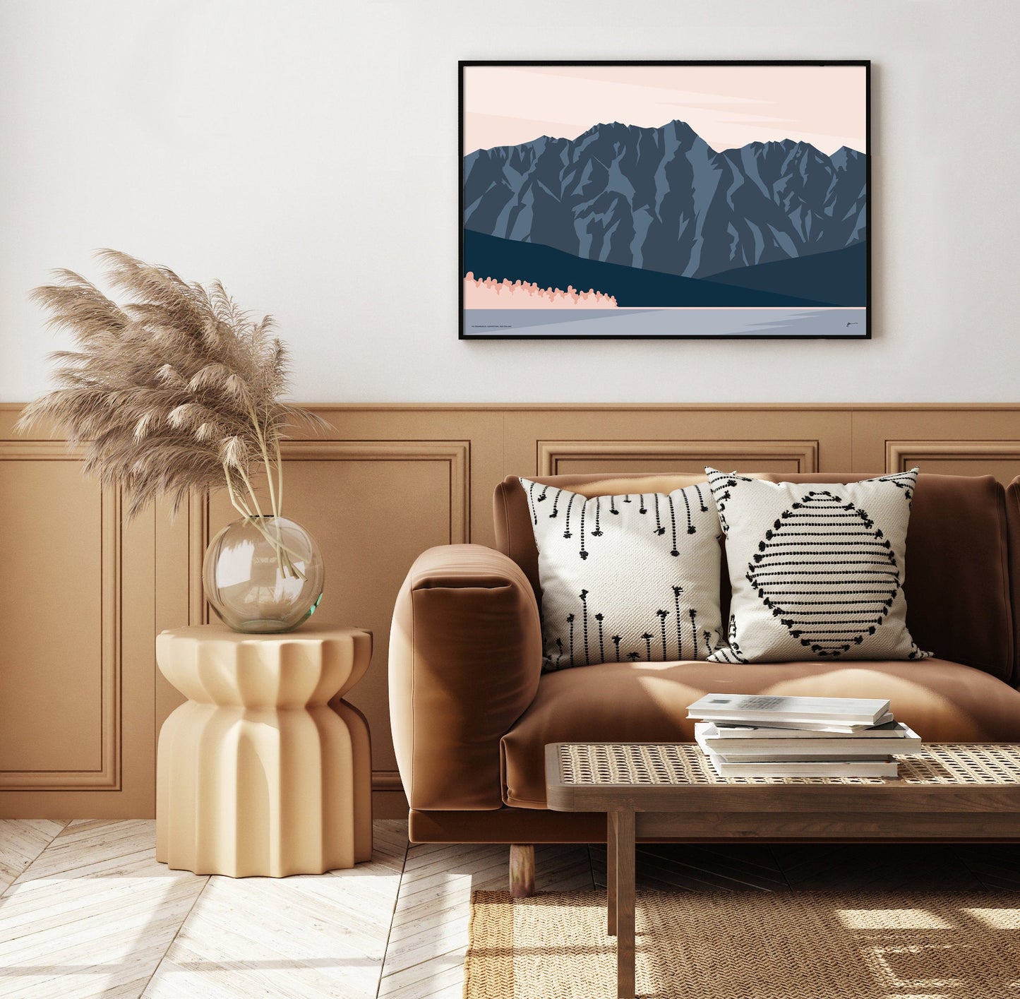 The Remarkables Mountain Range Queenstown, New Zealand Modern Landscape Art Print