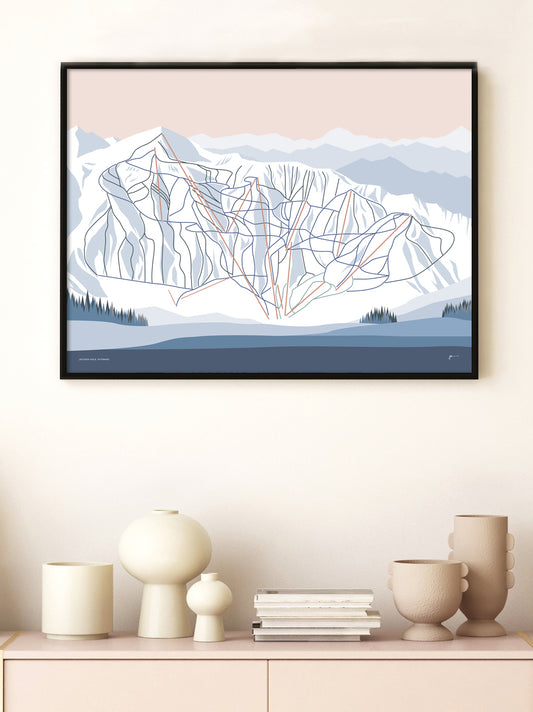 JACKSON HOLE TRAIL MAP ART