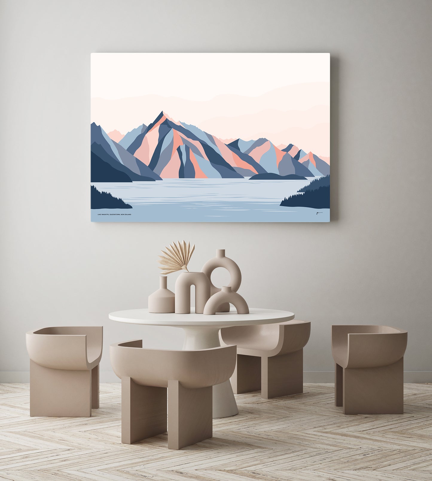 beautiful modern queenstown mountain art