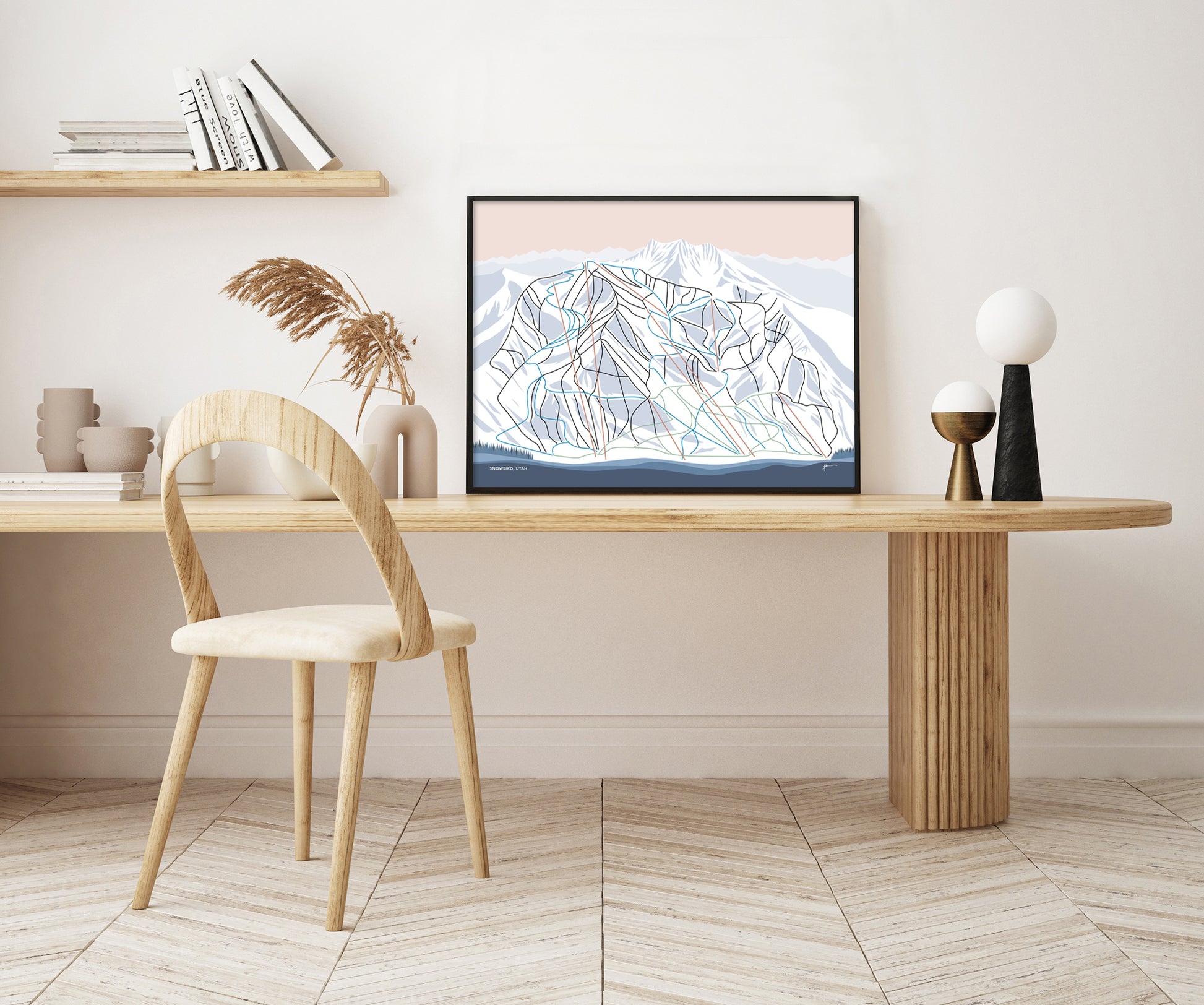 modern snowbird print