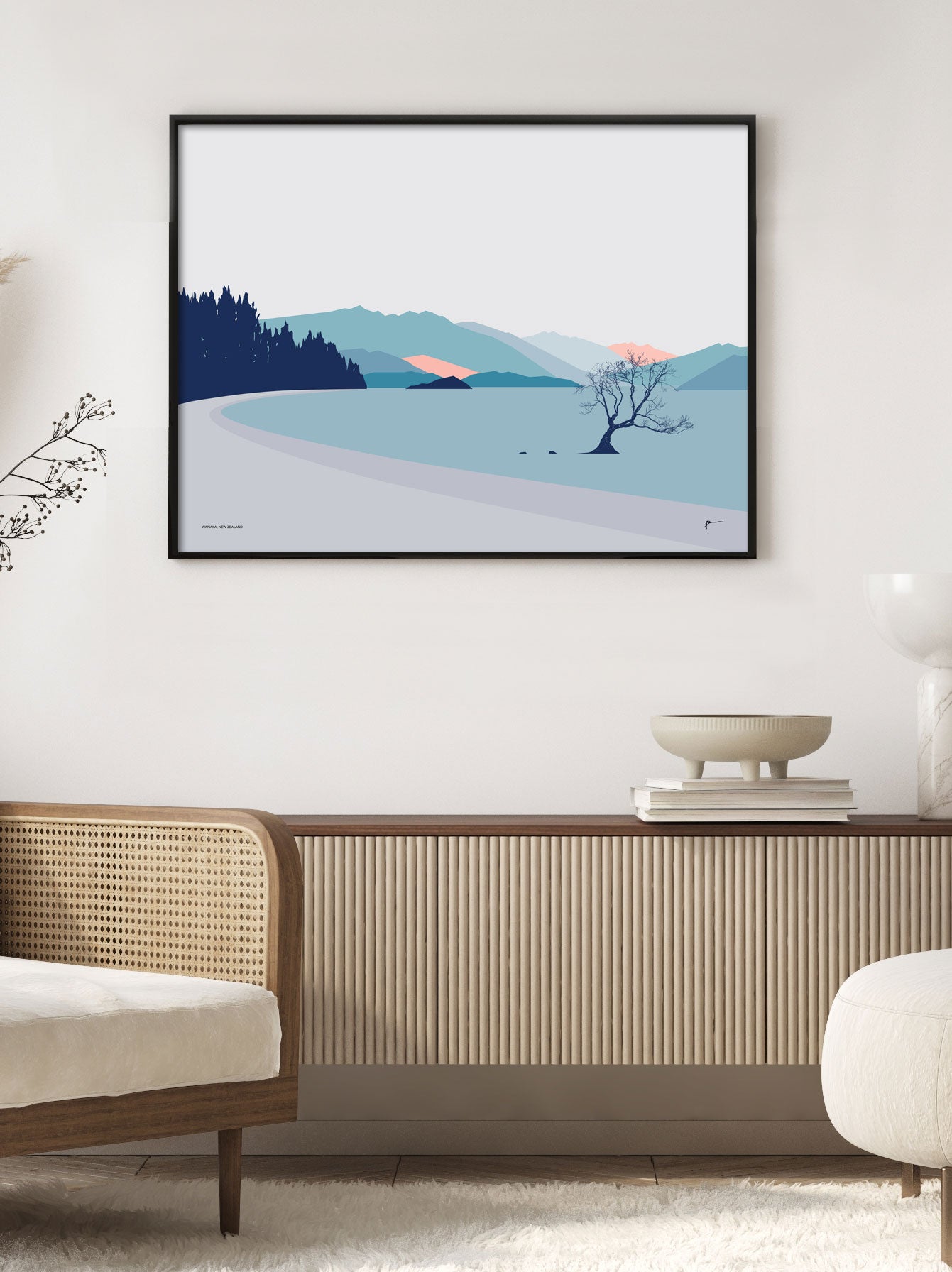 Wanaka Tree Art Print by NZ artist Bridget Hall